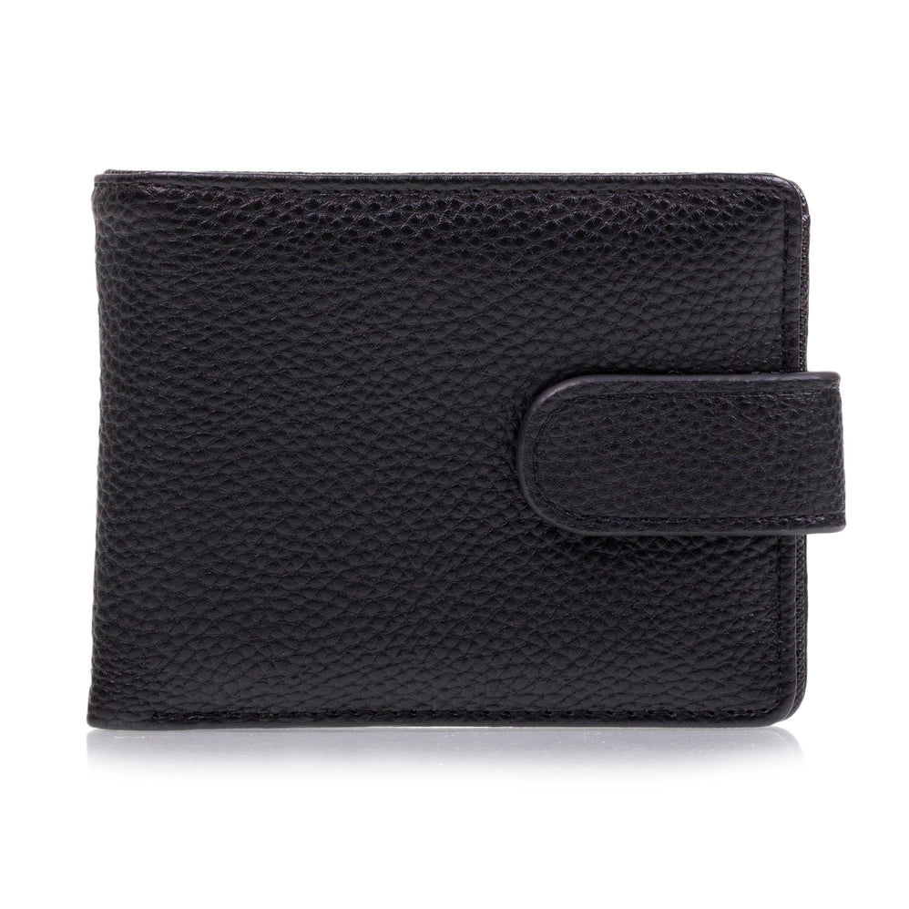 Cartera con tapa y broche Hombre Negro - Isotoner