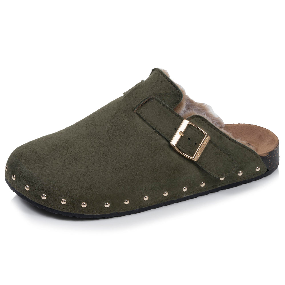 Zuecos Mujer forro Caqui tachuelas - Isotoner