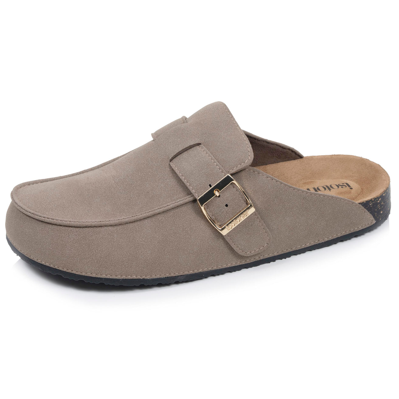 Sabots Mocassin Femme Taupe