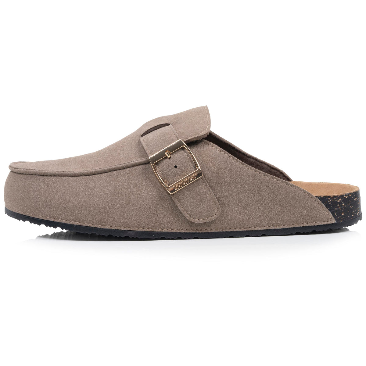 Sabots Mocassin Femme Taupe