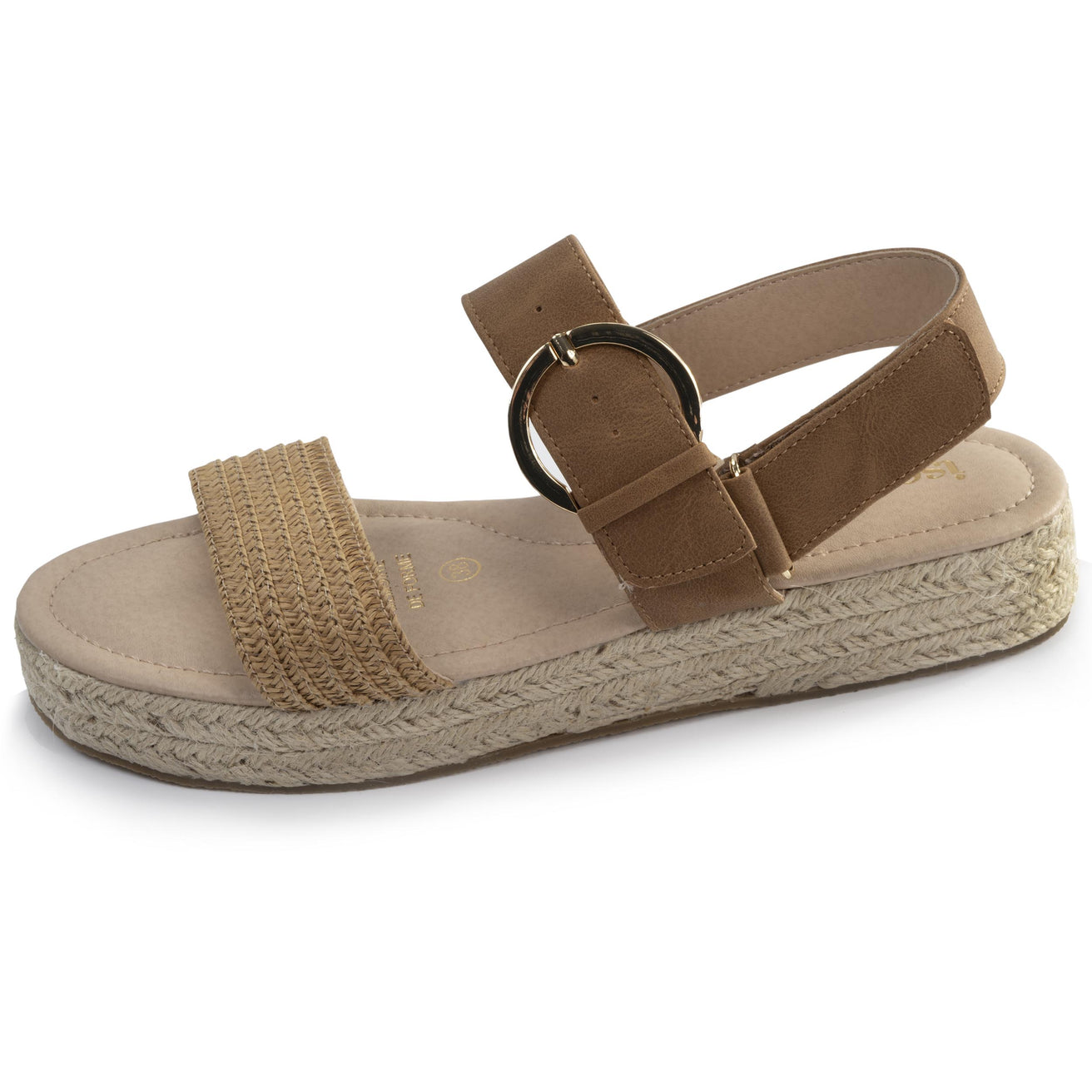 Sandales Femme Tressées Camel