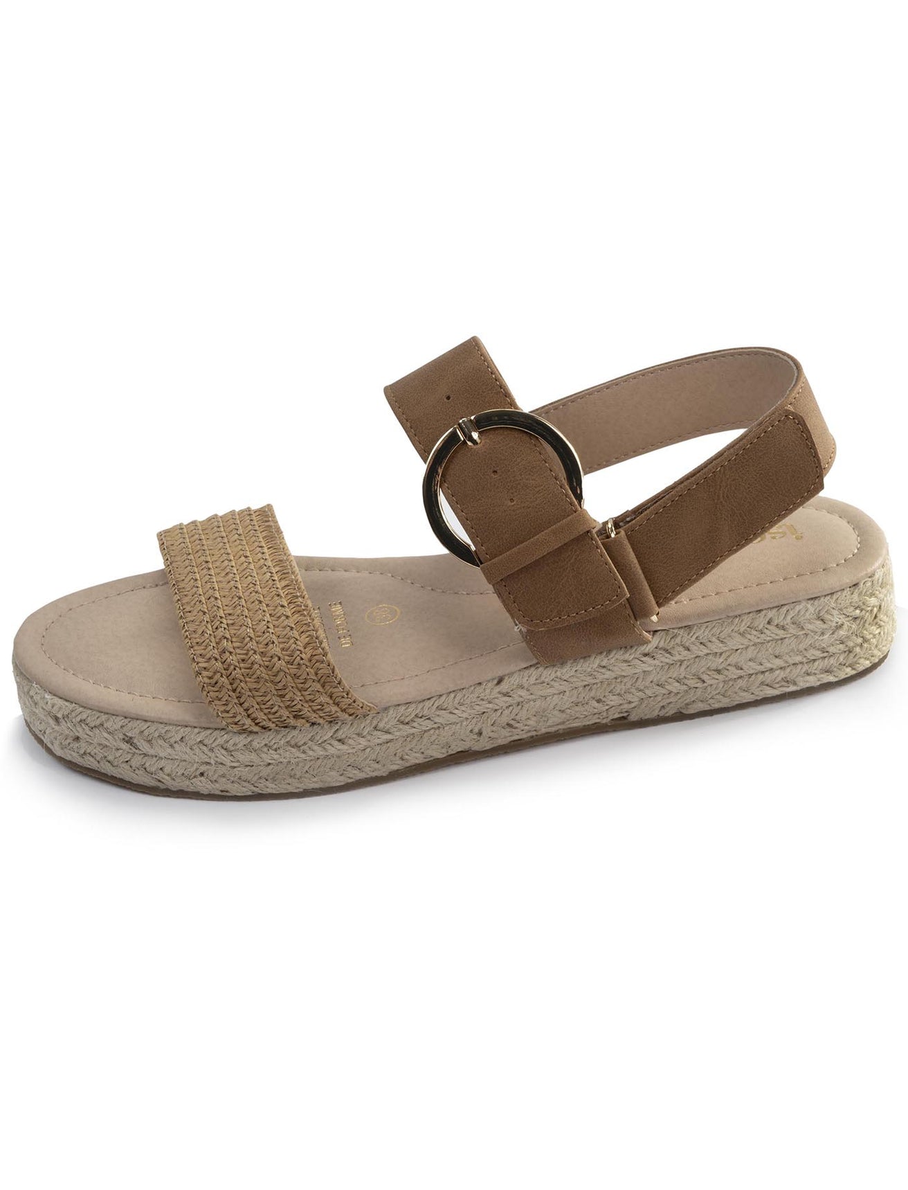 Sandales Femme Tressées Camel