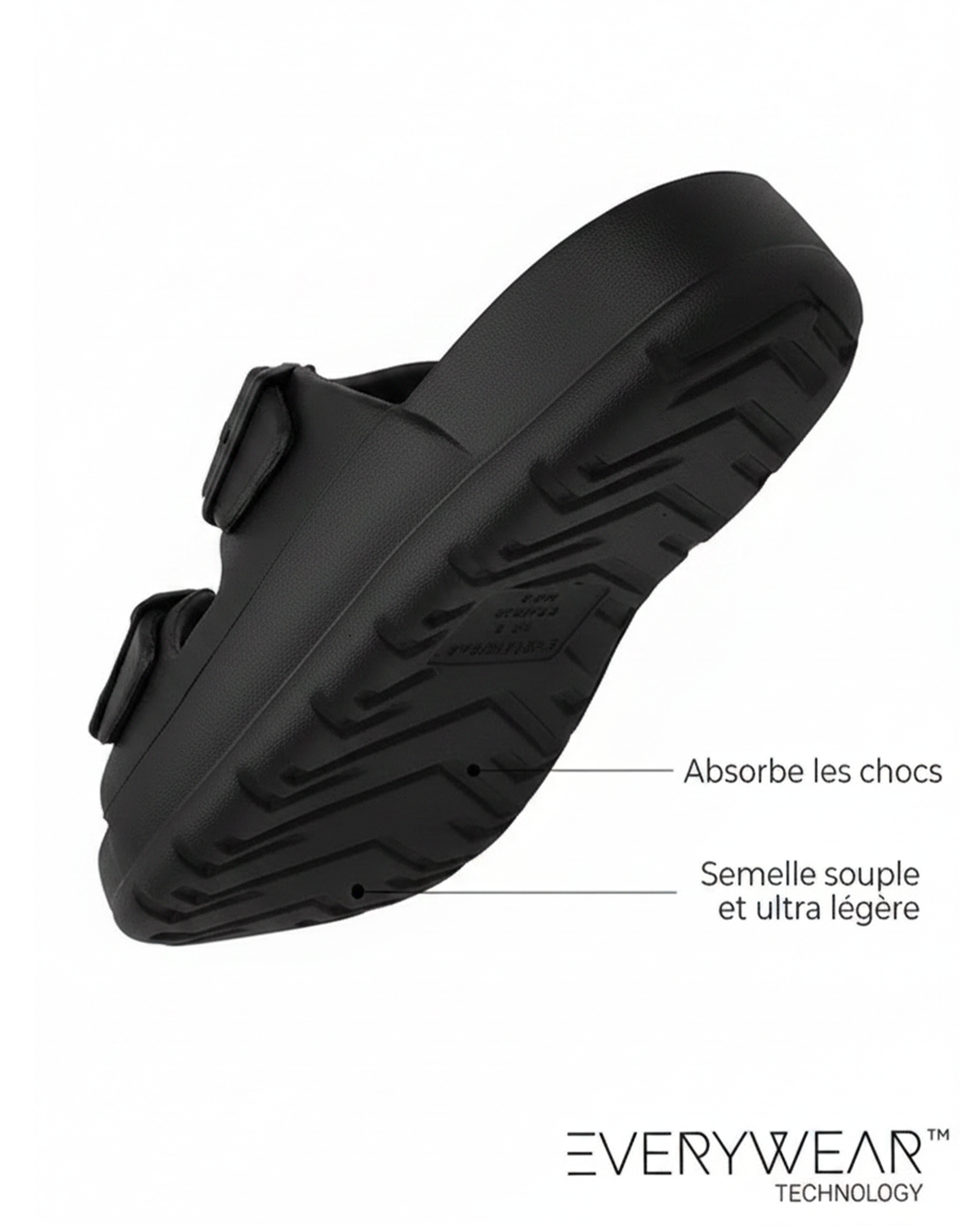 Mules chancletas Hombre ajustables Gris