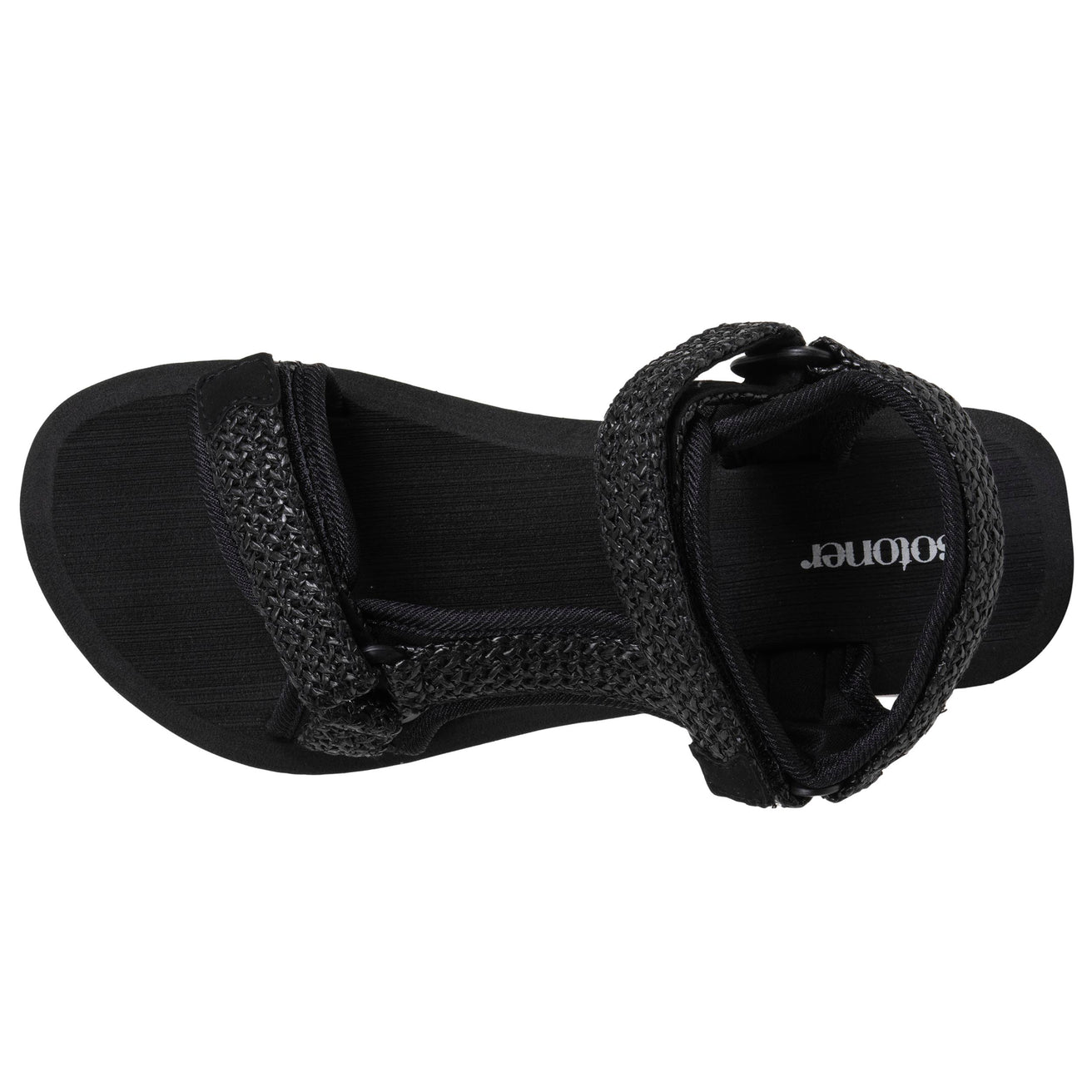 Sandalias Mujer deportivas de tacón Negro
