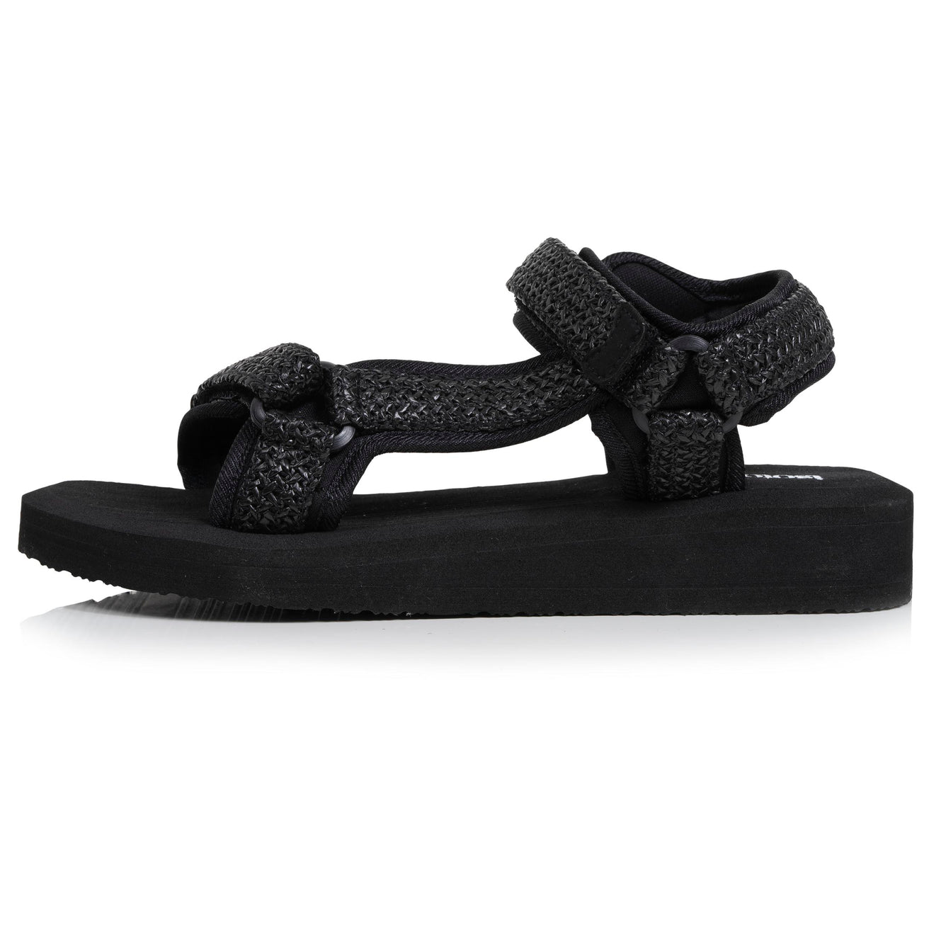 Sandalias Mujer deportivas de tacón Negro