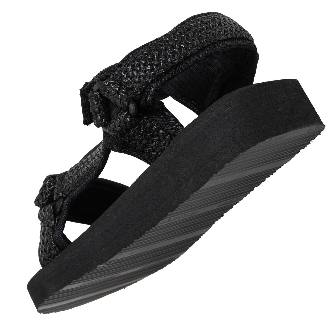 Sandalias Mujer deportivas de tacón Negro