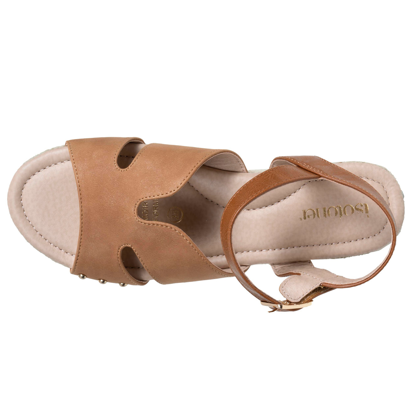 Sandales Femme semelle plateforme corde Camel