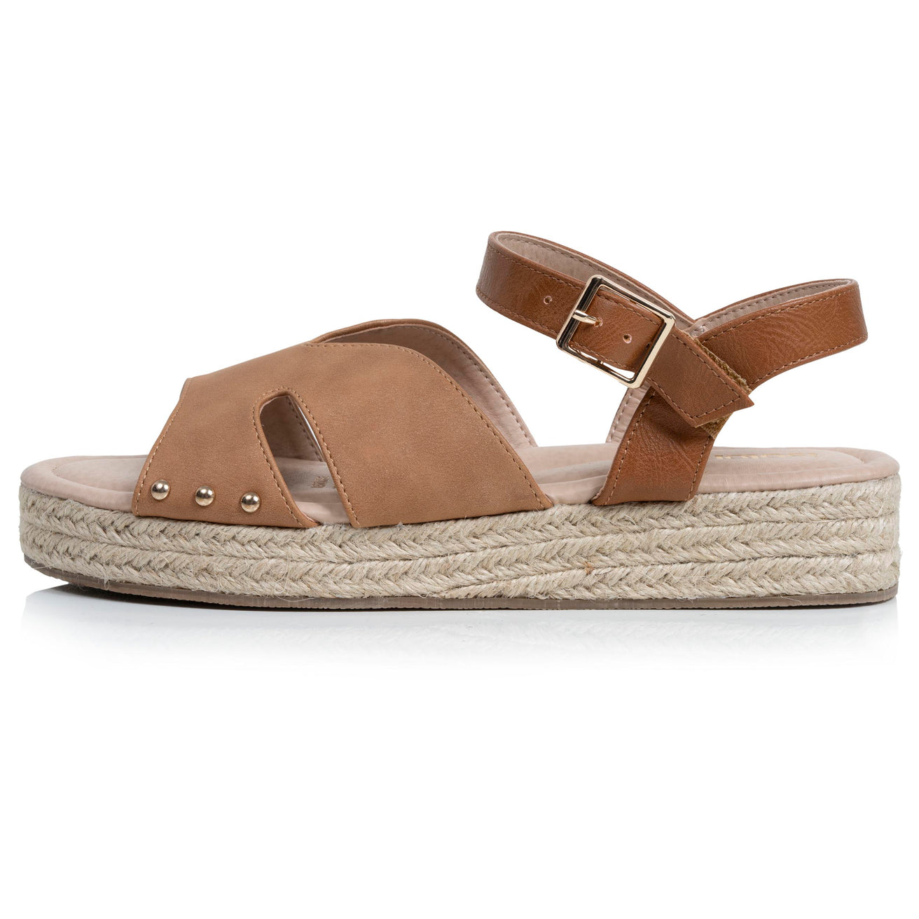 Sandales Femme semelle plateforme corde Camel