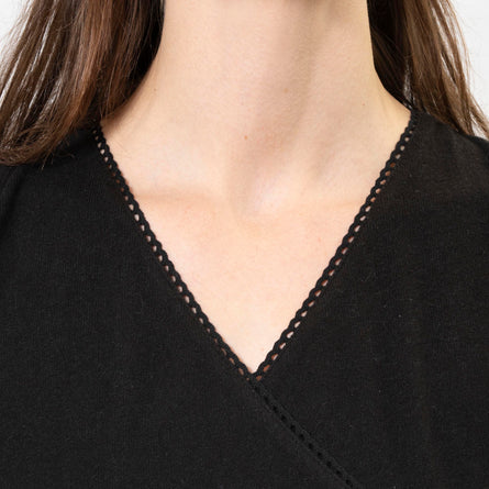 T-Shirt cache coeur Femme Noir - Isotoner