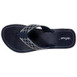 Tongs Femme talon paillettes Bleu Marine