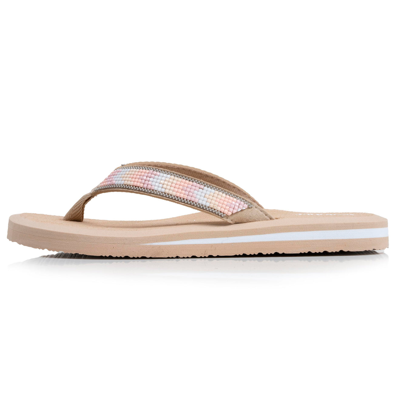 Chanclas Mujer YOGA sofisticada Beige perlas