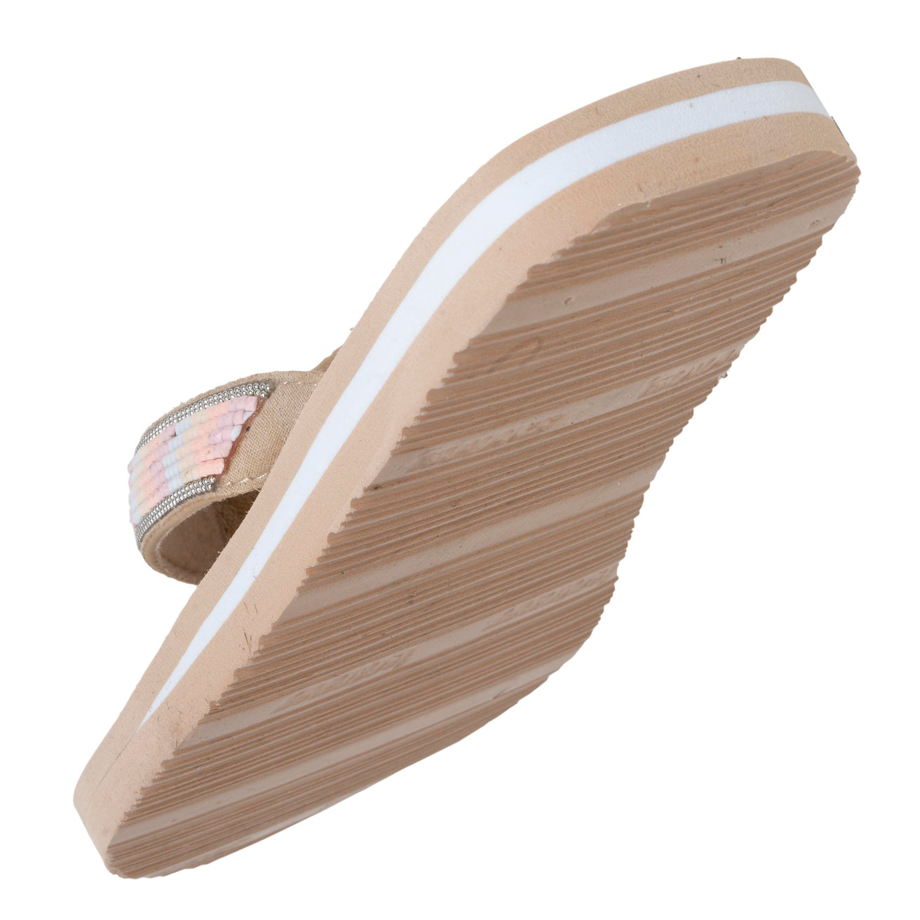 Chanclas Mujer YOGA sofisticada Beige perlas