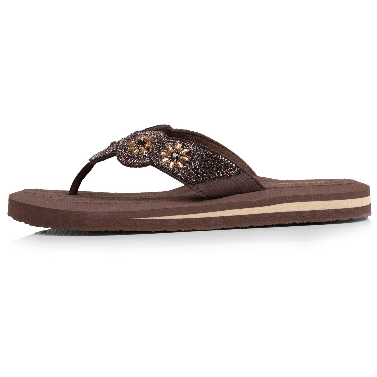Chanclas Mujer YOGA sofisticada Marrón/beige