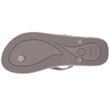 Tongs Femme imprimé Fleurs Taupe