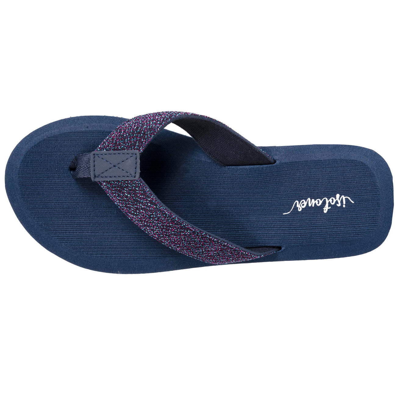 Chanclas Mujer yoga confort Marino purpurina