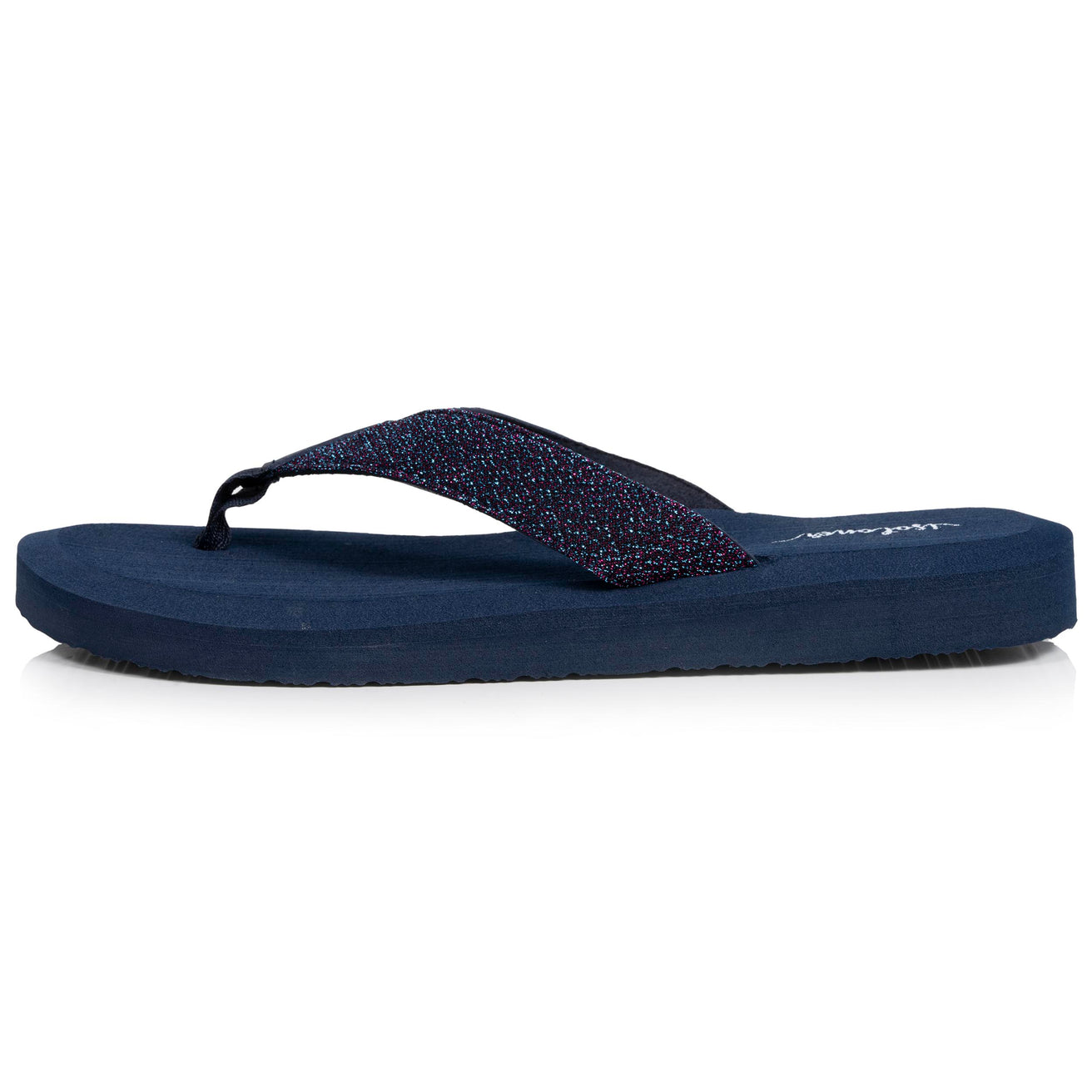 Chanclas Mujer yoga confort Marino purpurina