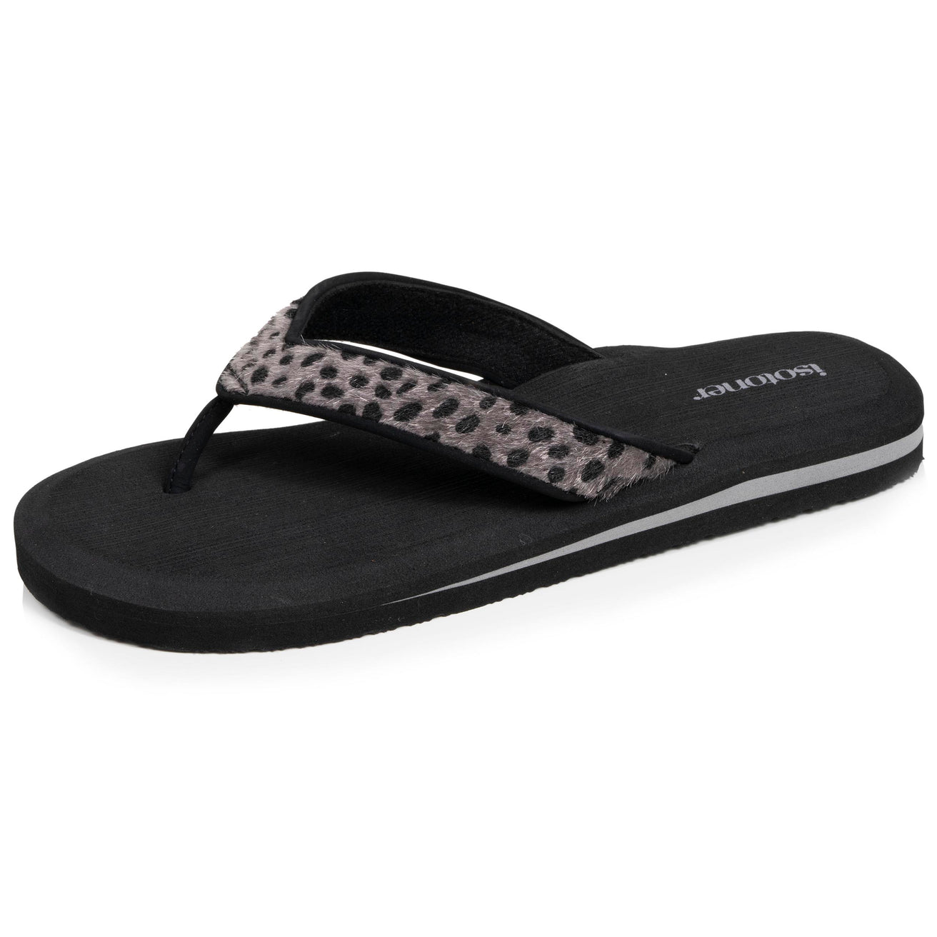 Chanclas Mujer yoga jungla Leopardo/Negro