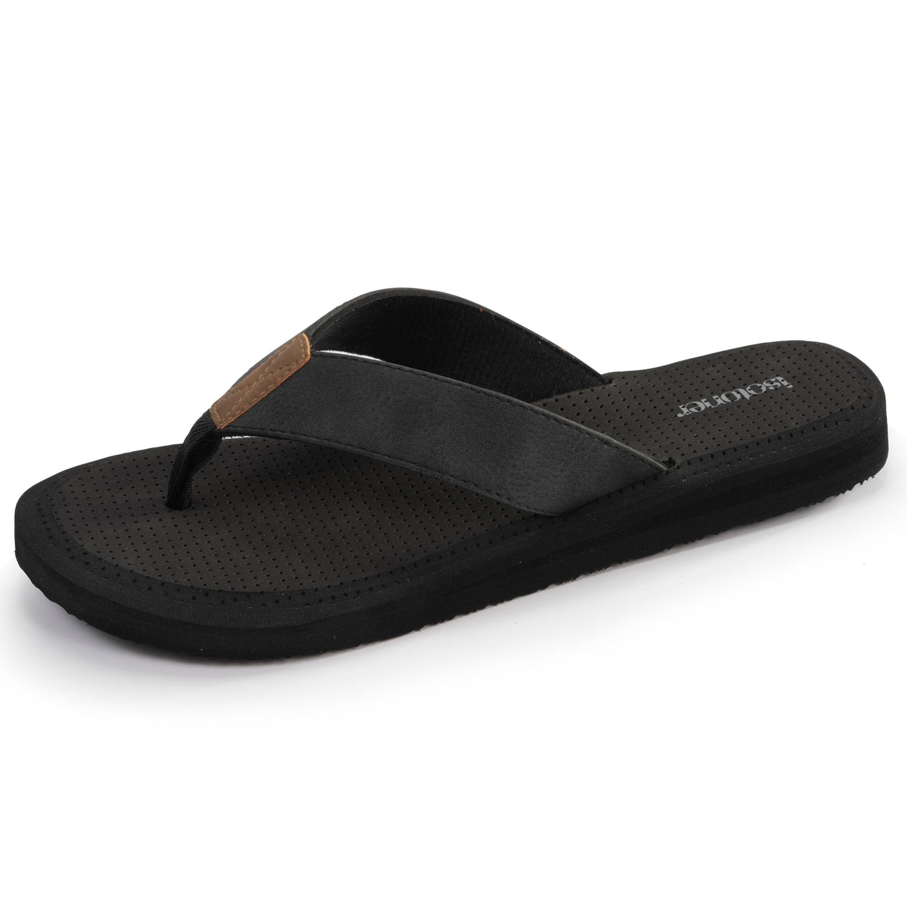 Tongs Homme tige large sport Noir