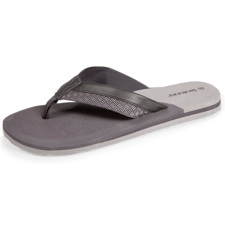 Tongs Homme tressées bicolores Grises - Isotoner