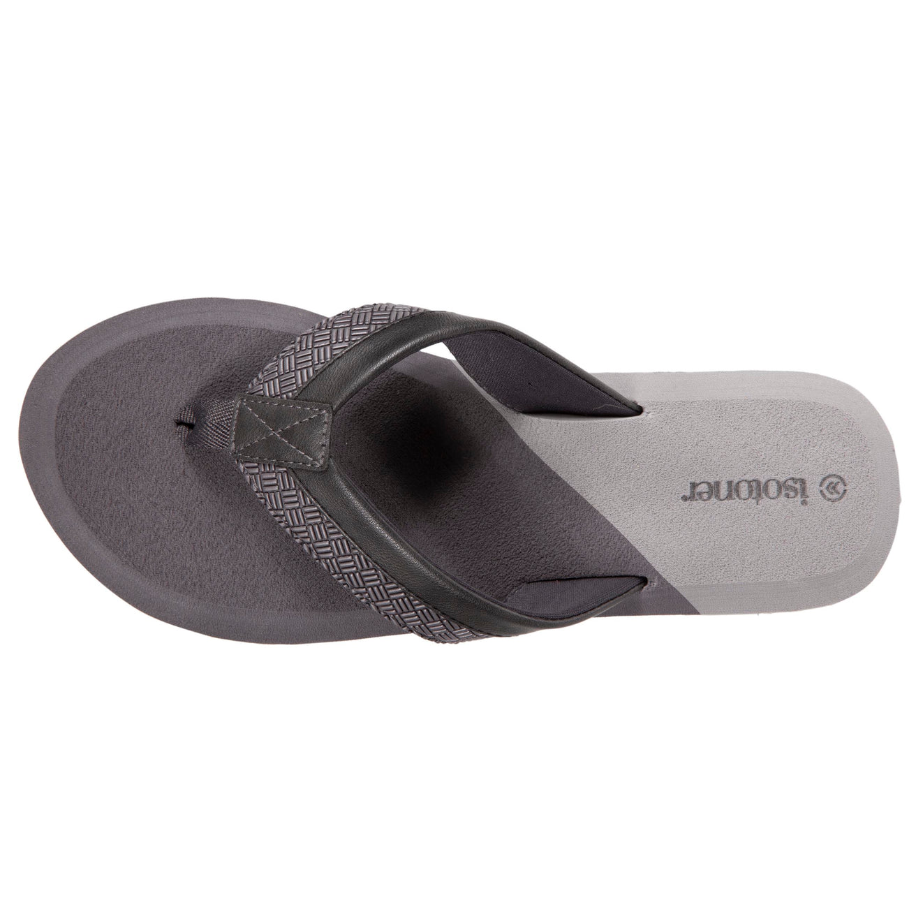 Tongs Homme tressées bicolores Grises