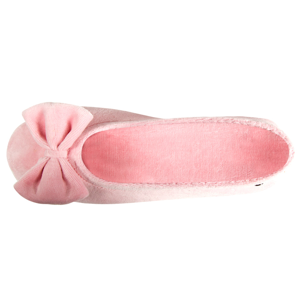 Zapatillas de casa Bailarinas Mujer lazo grande Coral - Isotoner