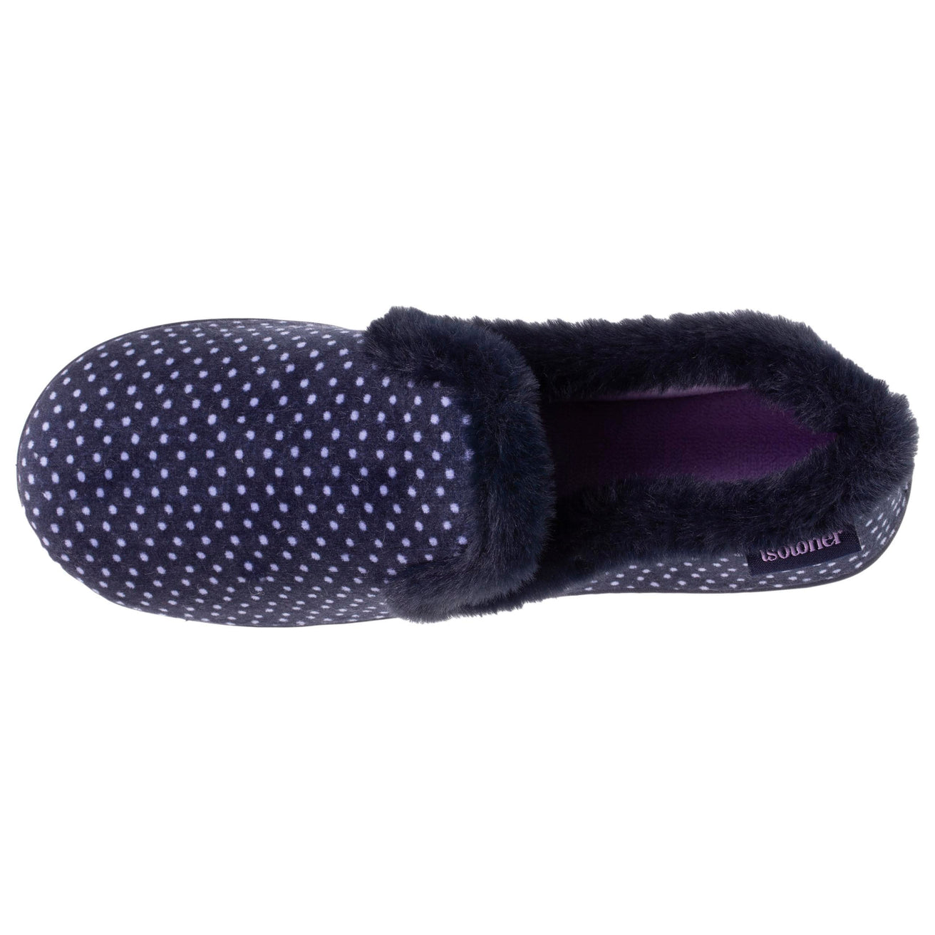 Zapatillas de casa Cerradas Mujer Lunares marino