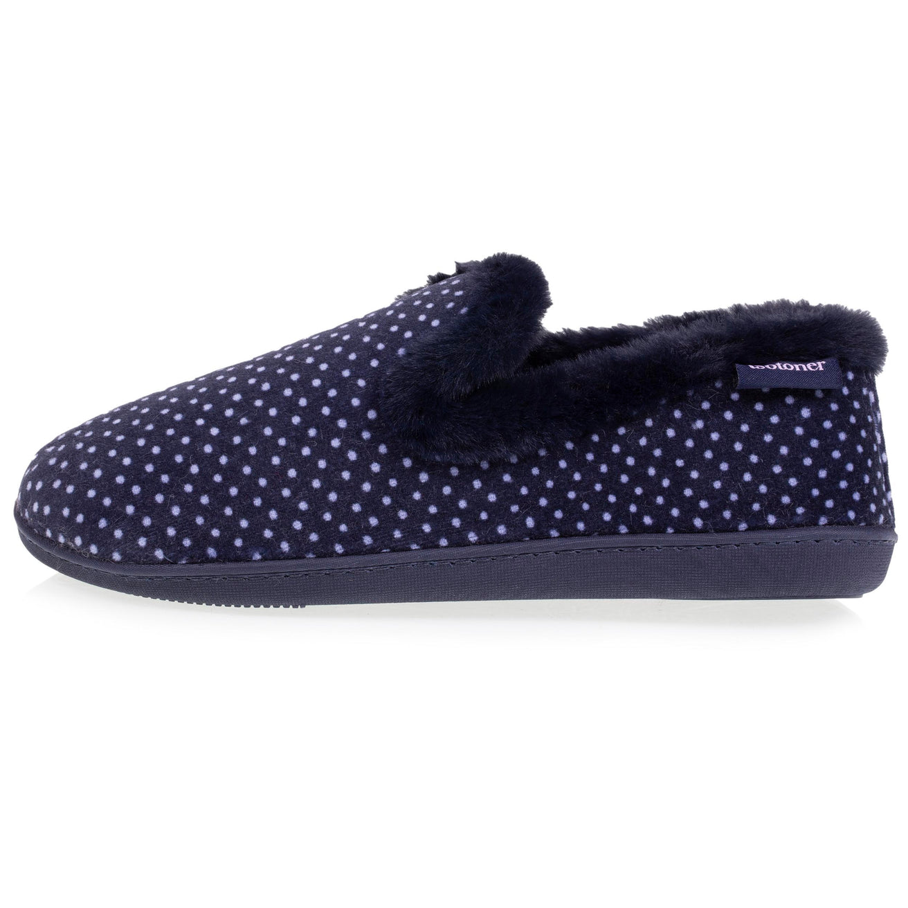Zapatillas de casa Cerradas Mujer Lunares marino