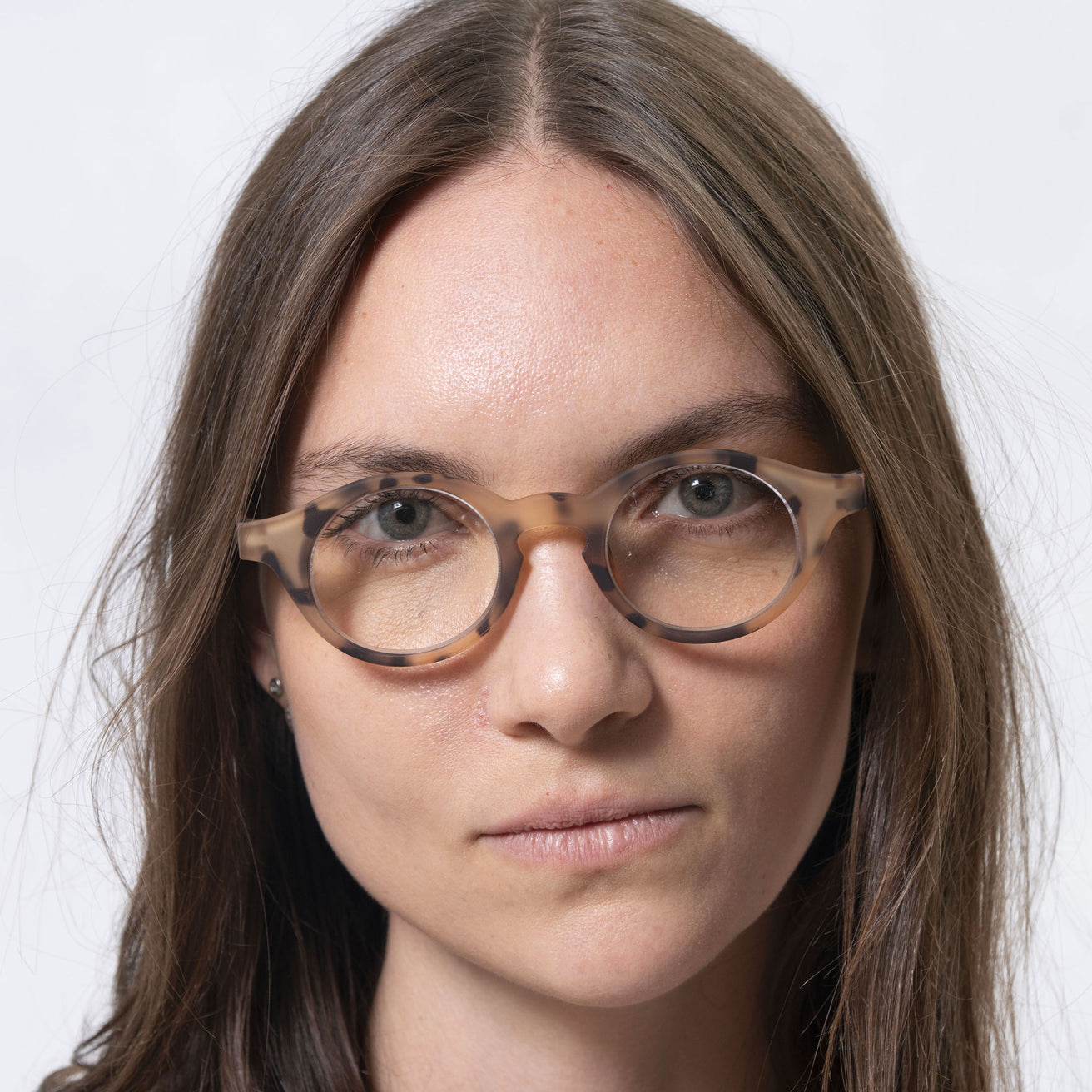 Loupes de lecture mixtes rondes Ecaille clair