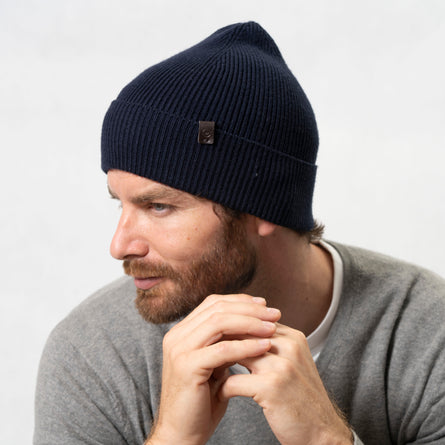 Bonnet Homme Soft Touch Marine - Isotoner