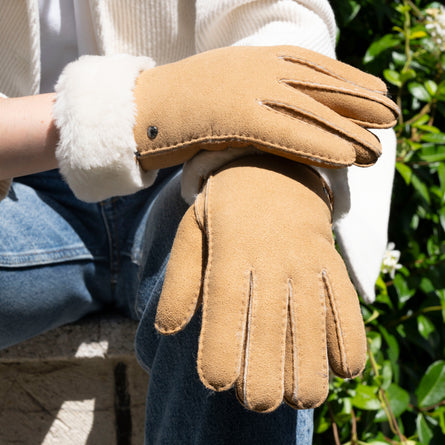 Gants Femme cuir chaud Caramel - Isotoner