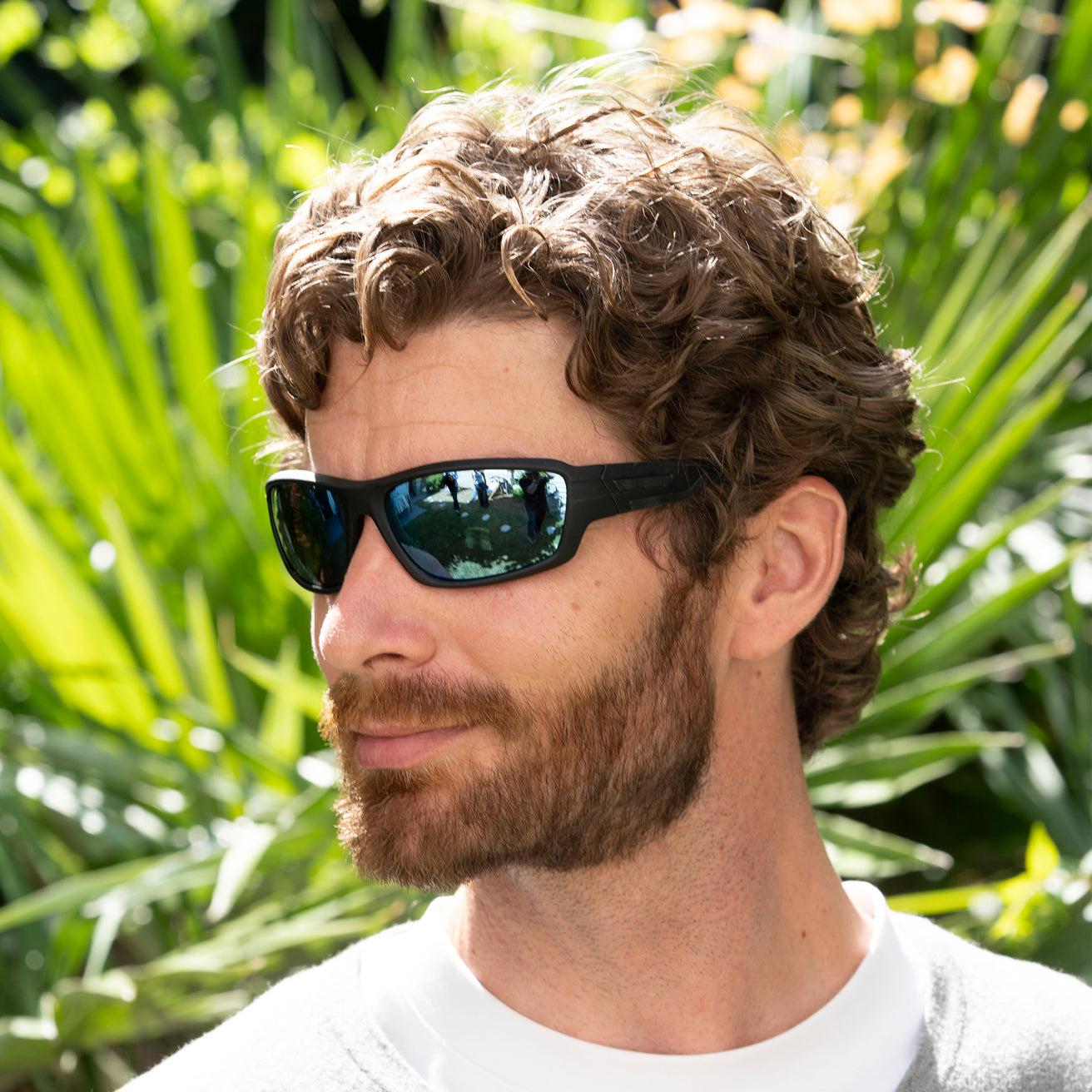 Lunettes de soleil mixte sport Noir verres mirroirs