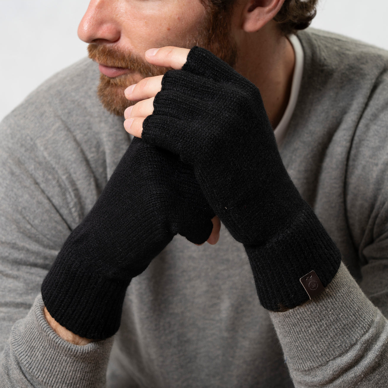 Mitaines Homme Maille Soft Touch Noir