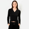 Camiseta cruzada Mujer Negro