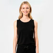 Camiseta sin mangas Mujer Negro