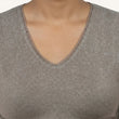T-shirt à manches courtes Femme Taupe chiné