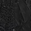 Guantes Mujer Táctiles Cuero de cordero Negro Leopardo