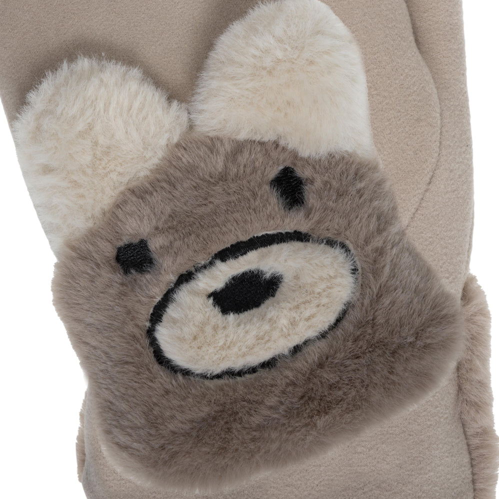 Gants Fille 6/8 ans Beige Imitation fourrure - Isotoner