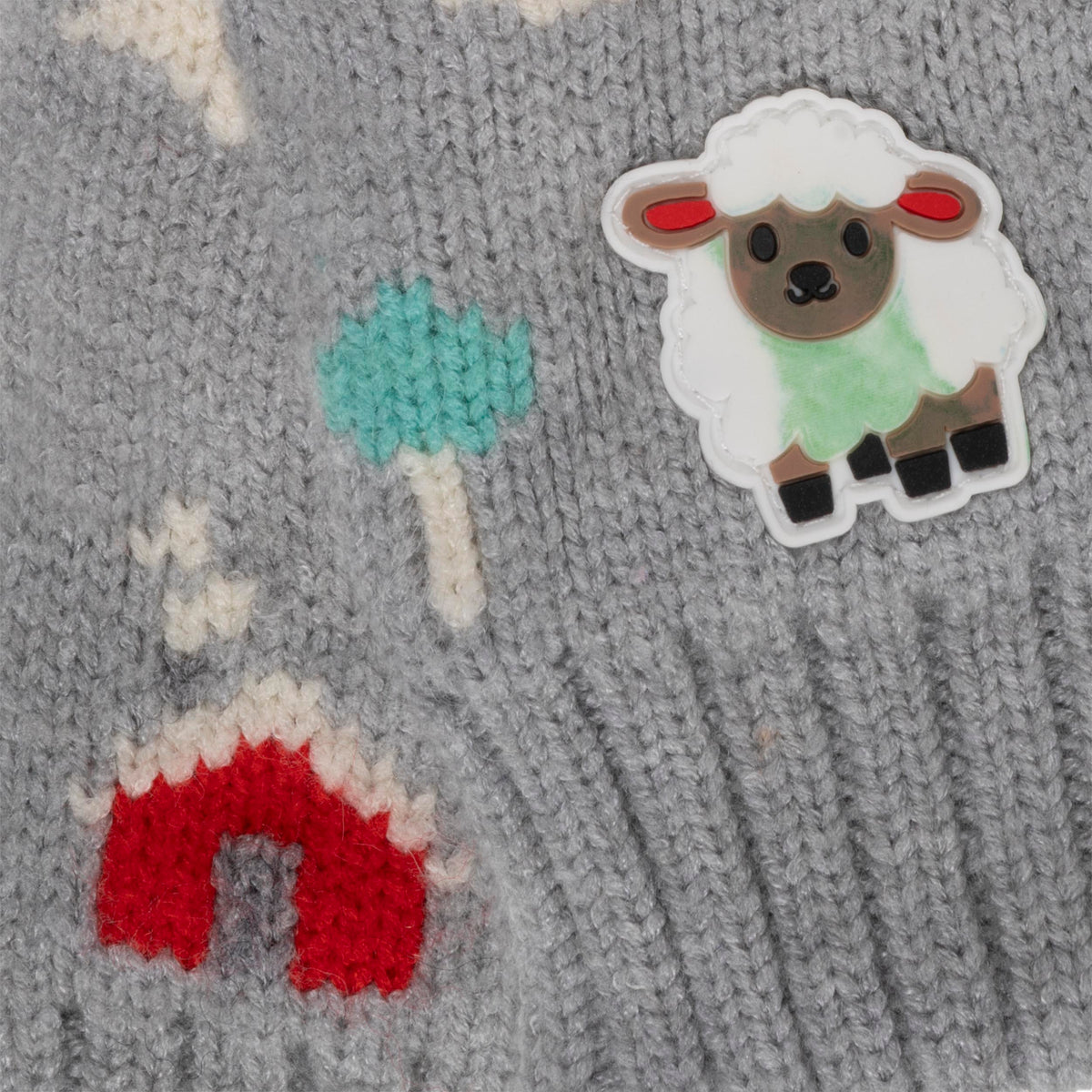 Moufles Enfant 2/4 ans Maille Mouton Gris