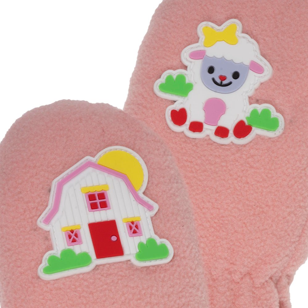 Moufles Fille 2/4 ans Polaire Rose Ferme - Isotoner