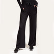 Pantalón largo Mujer malla acanalado Negro