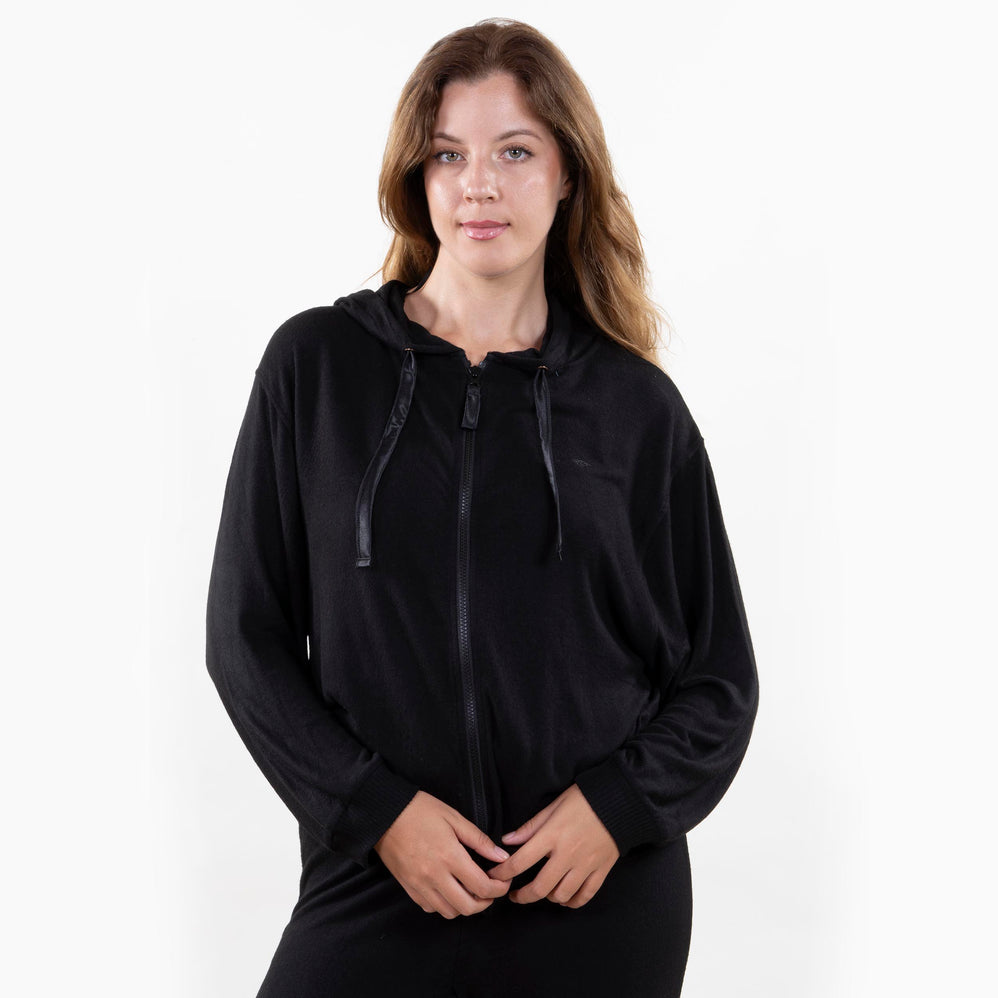 Sweat-Shirt à capuche Femme Noir - Isotoner