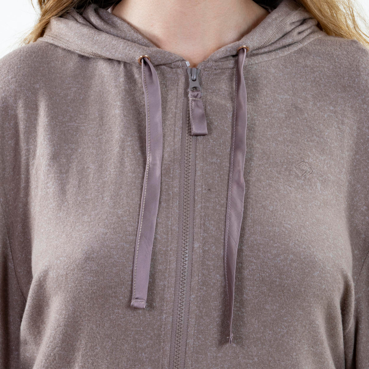 Sudadera con capucha Mujer Topo jaspeado