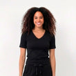 Camiseta Mangas cortas Mujer Negro