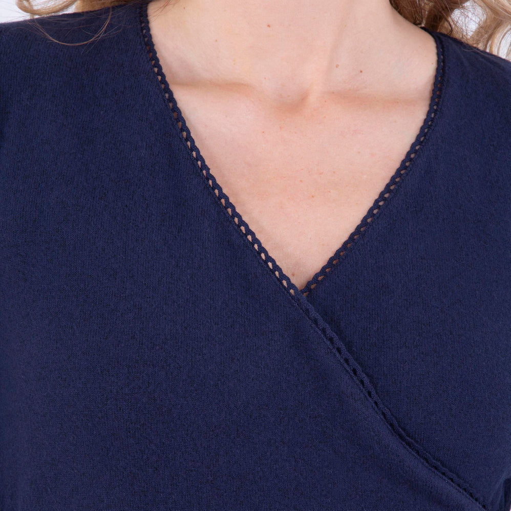 Camiseta cruzada Mujer Marino - Isotoner