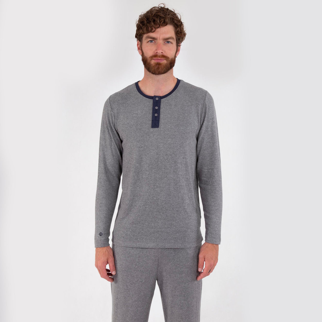 Camiseta Mangas largas Hombre Gris