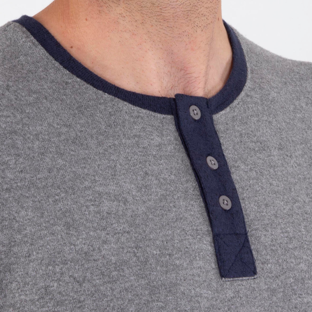 Camiseta Mangas largas Hombre Gris