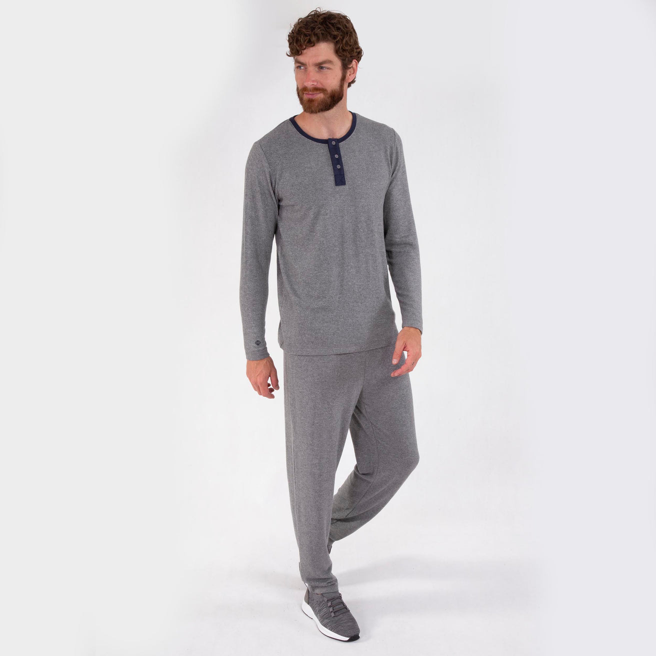Camiseta Mangas largas Hombre Gris