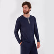 Camiseta Mangas largas Hombre Azul marino