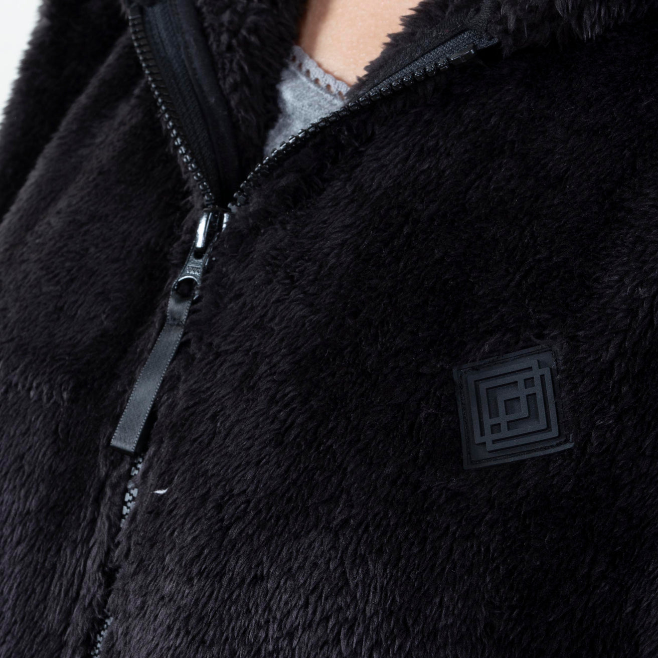 Veste imitation fourrure Femme Noir