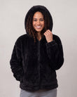 Chaqueta piel de imitación Mujer Negro